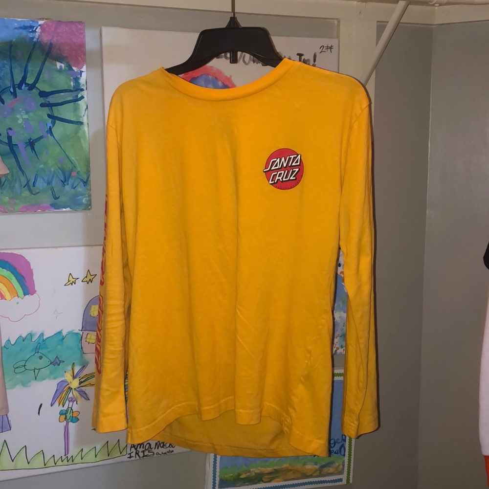 yellow and red santa cruz shirt